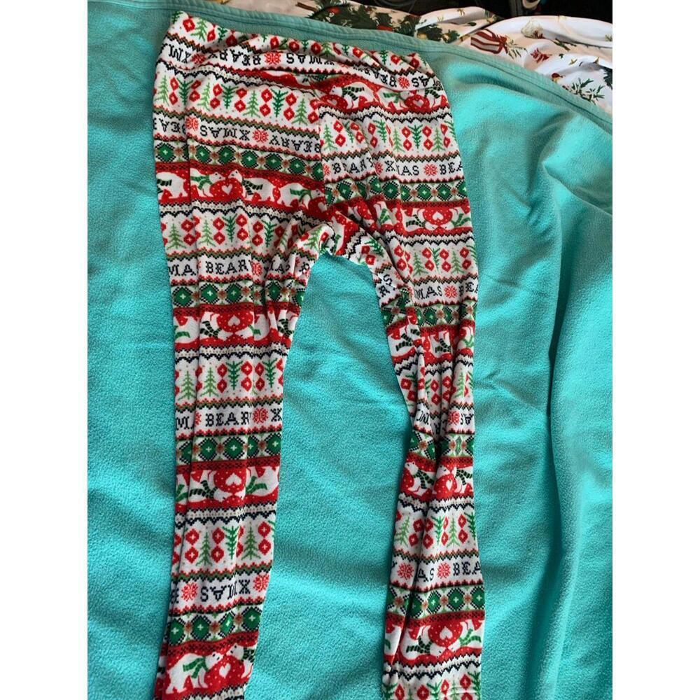 Berry Christmas Plush Soft XXL leggings​​
